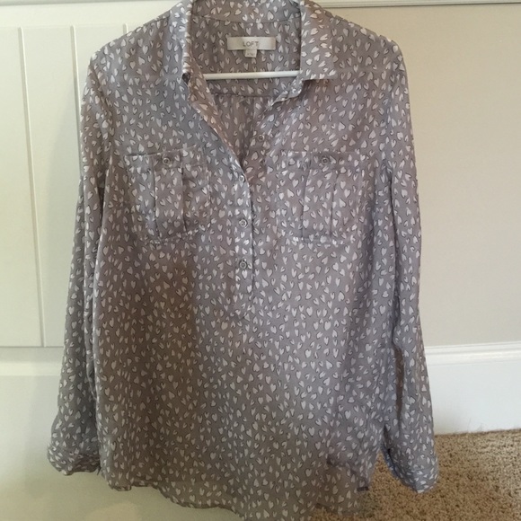 Gray heart blouse