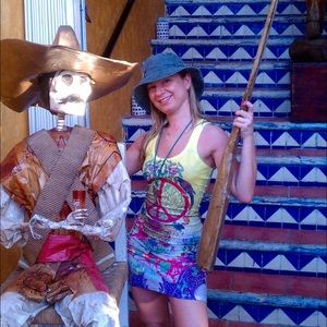 Tank dress, with rhinestones