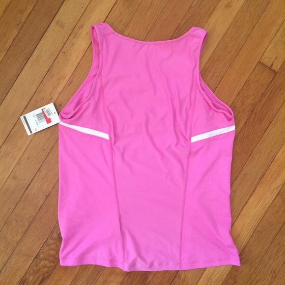 ❌SOLD❌ NWT Nike FIT Dry Pink & White Workout Tank - Picture 2 of 4