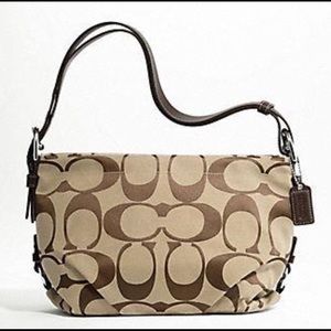 Classic Coach Two Toned Brown Pocketbook