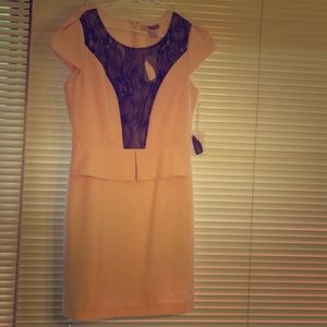 Forever 21. Love 21 pale pink peplum dress.