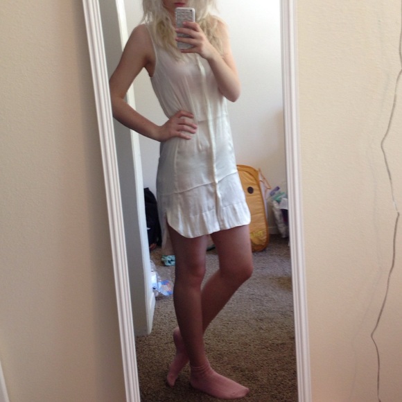 Cream silk H&M dress