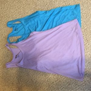 Purple & blue medium Nike dri-fit running shirts!