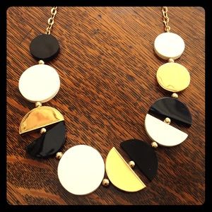 Kate Spade Black, White, & Gold Geometric Necklace
