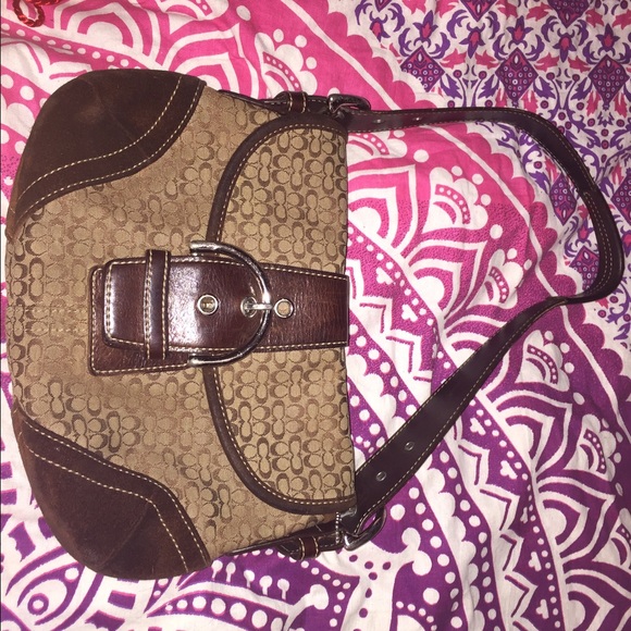 Signature print small coach purse
