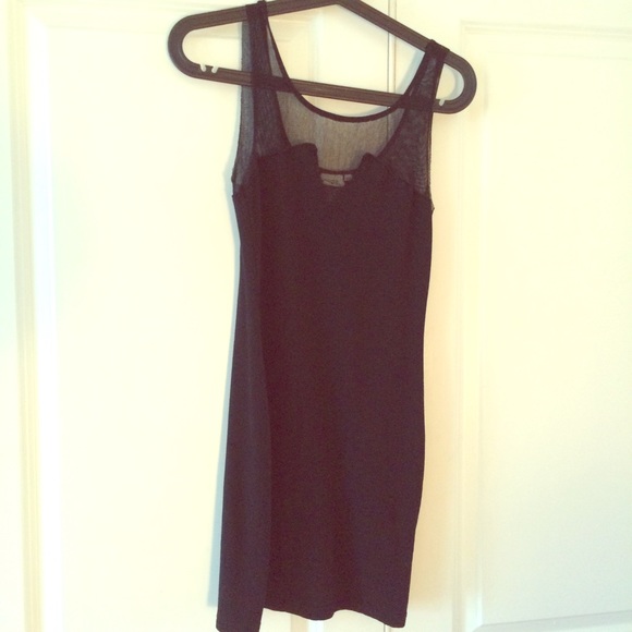Black mesh cocktail dress from Nordstrom