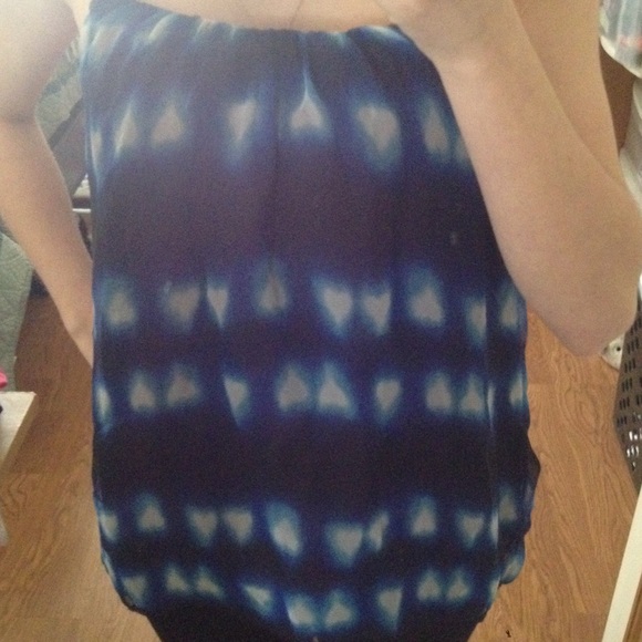 Blue and black Charlotte Russe tank