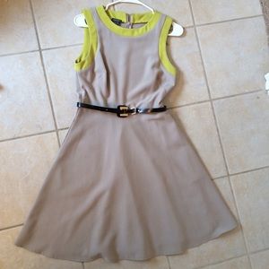 Spring dress with neon