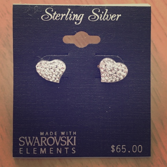 Sterling silv earrings made w/ Swarovski elements