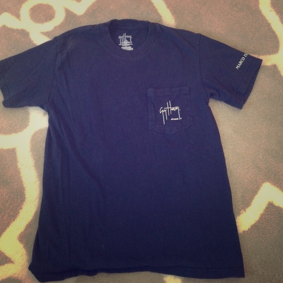 Navy Guy Harvey island grill shirt