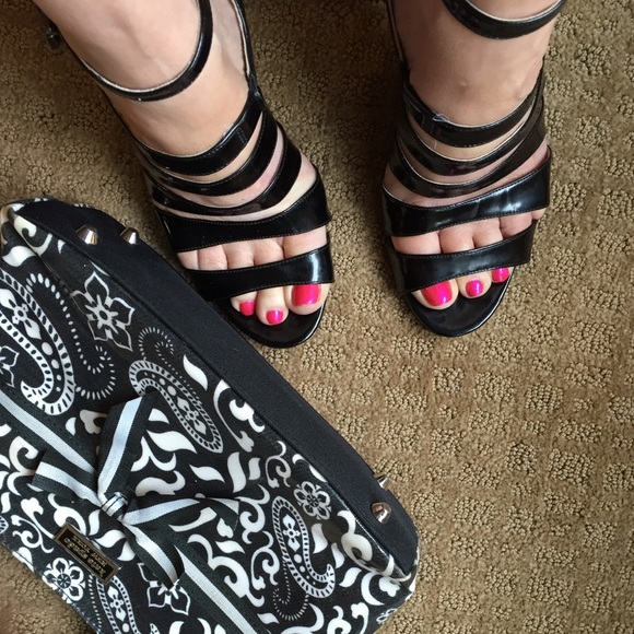 Michael Kors Shoes - MICHAEL KORS BLACK STRAPPY STILETTOS