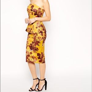 ASOS Premium Midi Dress w/ Peplum
