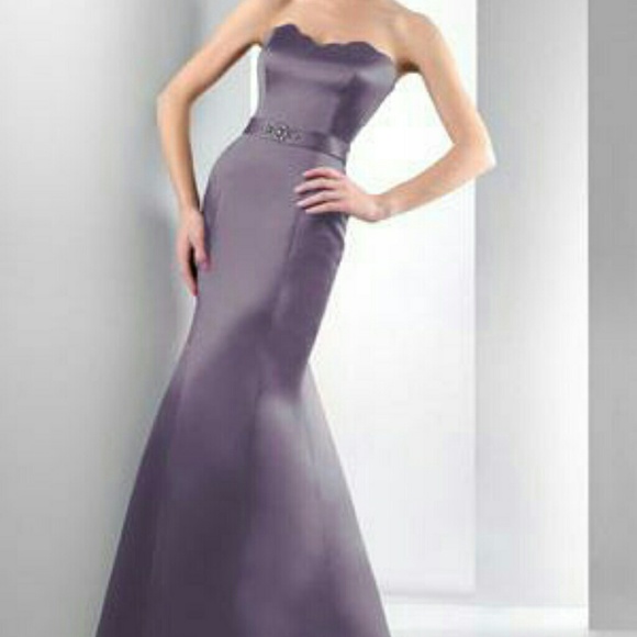 Peach plus size formal bridesmaid dress (long)