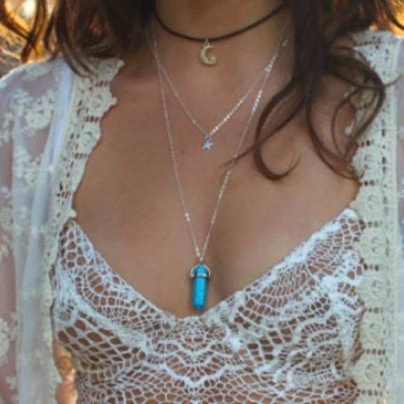 Little Star necklace Sterling silver chain 16 or18