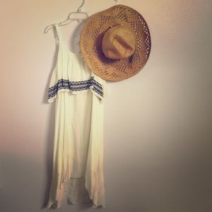 White hi-low dress