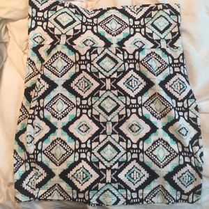 Tribal print body con skirt