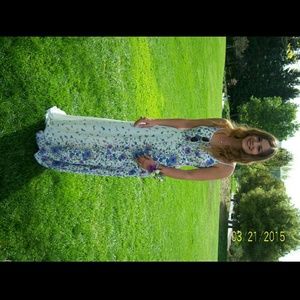 Kimchi blue floral maxi prom dress