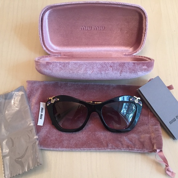 NWT Miu Miu Embellished cateye sunglasses!! main image 3