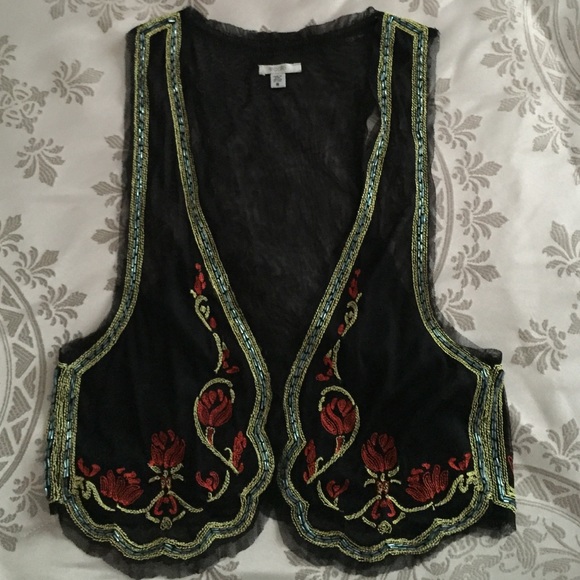 Beaded ecote vest