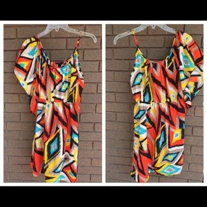 Tribal Aztec one sleeve summer dress☺️😎