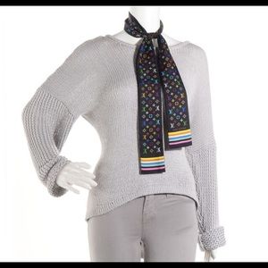 💯authentic Lv black multi silk bandue scarf rare