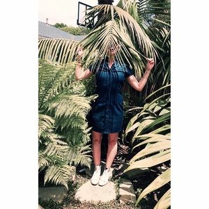 🌸2X HP🌸 Ralph Lauren Button-Up Blue Denim Dress