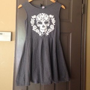 H&M grey skull dress