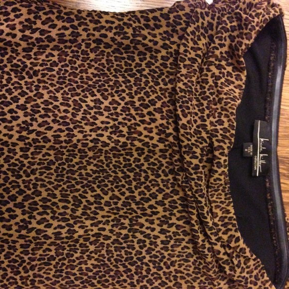 Floor length Nicole Miller leopard print dress. - Picture 3 of 3
