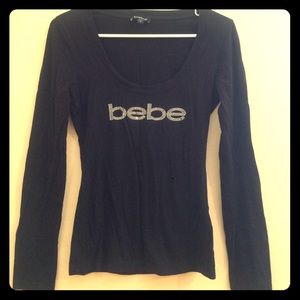 Black Long Sleeved Bebe Shirt