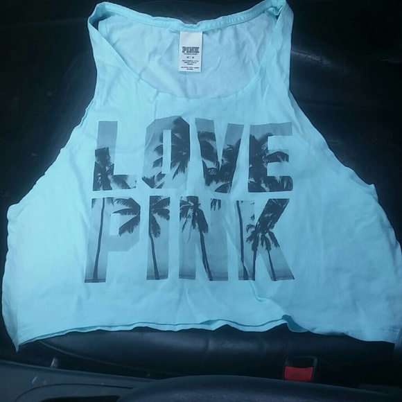 PINK baby blue crop top. Never worn.