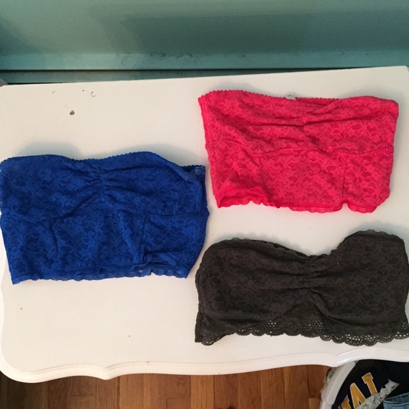 Bundle lot of Aerie bandeaus crop tops