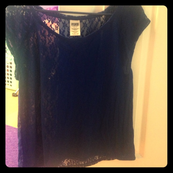 Dark blue cute PINK shirt