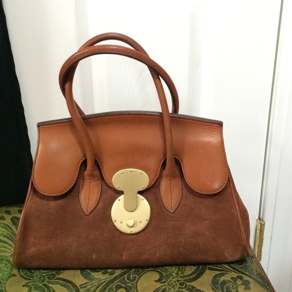 Brown Suede Ralph Lauren Bag