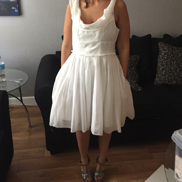 White fluffy dress