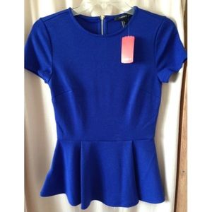 NWT Forever 21 Peplum Top