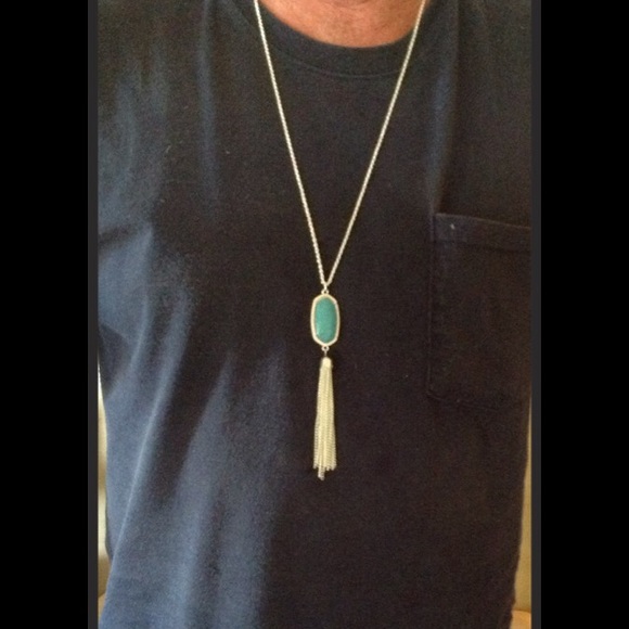 💠🍥Turquoise Embedded Tassel Fashion Necklace🍥💠 - Picture 2 of 2