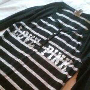 Black and white striped sweater