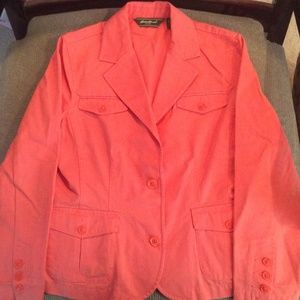 Coral pink Eddie Bauer jacket 14 petite