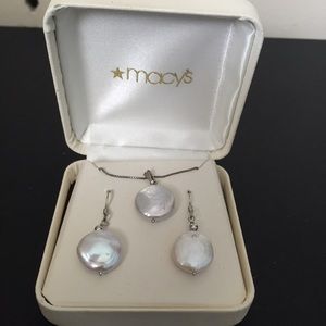 Opal necklace and earring set
