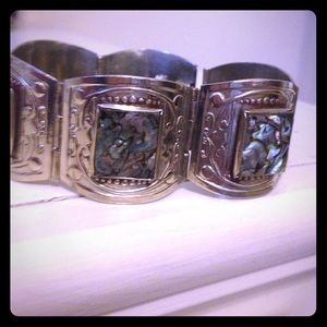 Solid sterling Native American bracelet