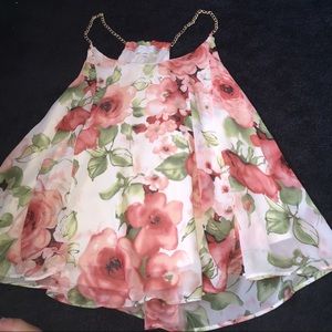 Chain floral halter