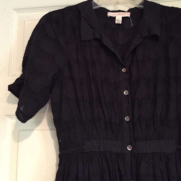 Anthropologie Sunrise Shirtdress Black - Picture 3 of 4