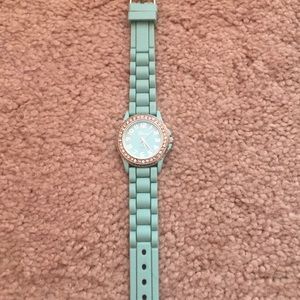 Mint green watch/Tory burch flats bundle