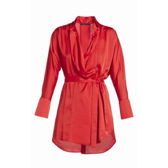 BCBG Max Azria silk shirt dress skirt gown dress - Picture 2 of 2