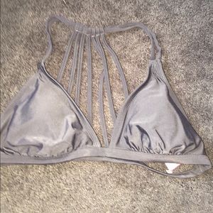 Black strappy back bikini top