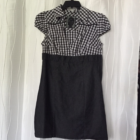 Black and gray dress