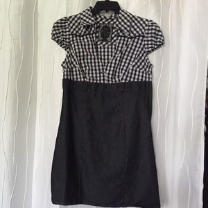 Black and gray dress