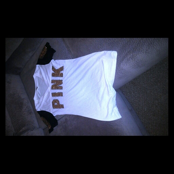 VS PINK bling short sleeve shirt
