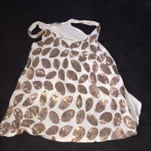 White and gold tank