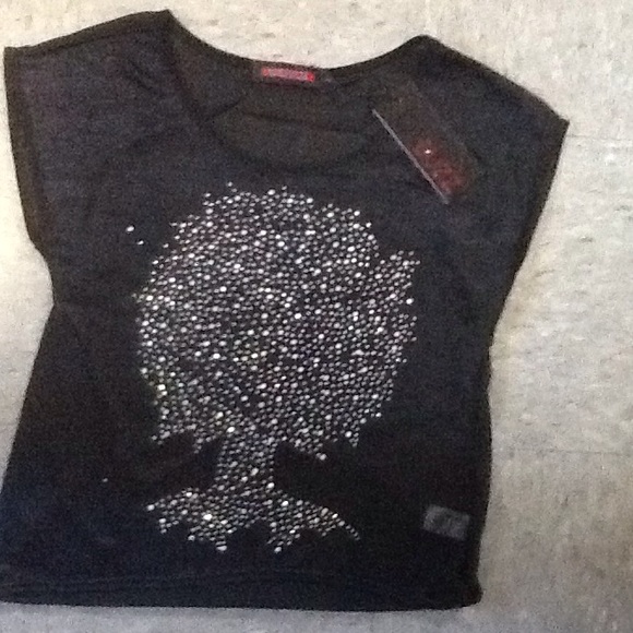 Tops - Georgeous black tree of life transparent shirt